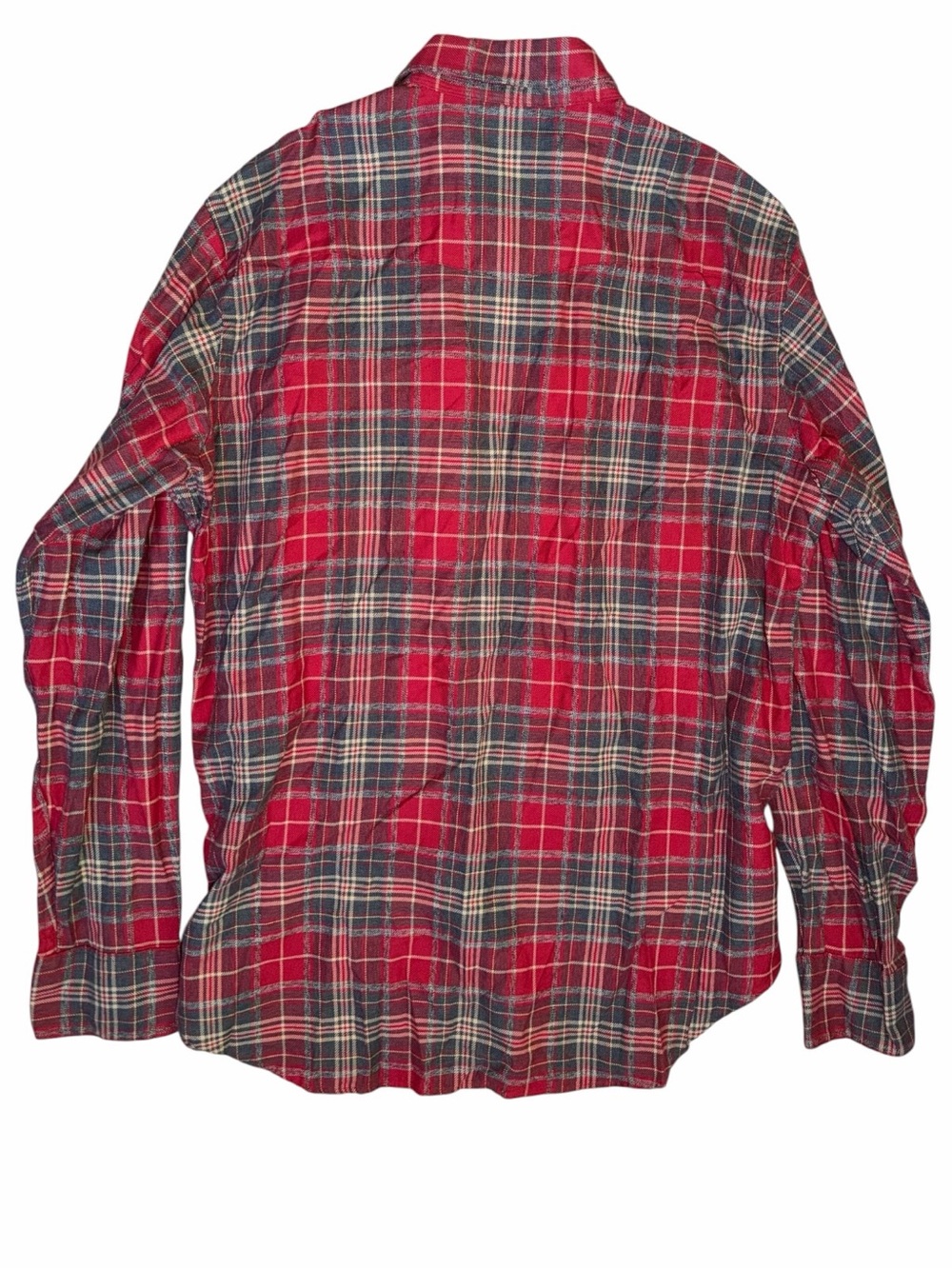 Polo Ralph Lauren Western Snap Flannel Shirt Red Tartan Plaid Men’s Large - Picture 6 of 9